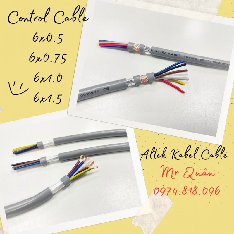 Cáp điện 6 lõi Altek Kabel, CT-500 SH-500