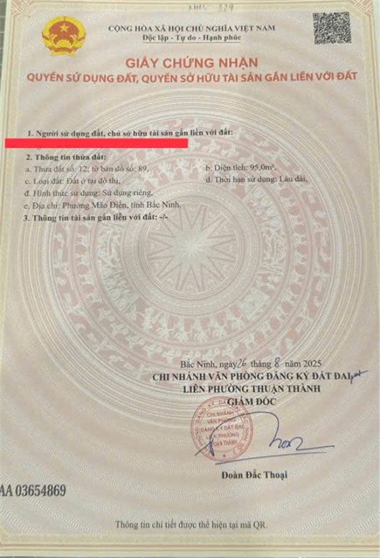 ĐẤT ĐẸP – GIÁ TỐT  – CHÍNH CHỦ CẦN BÁN đất liền kề tại dự án Phú Trường An (Mặt đường Vành đai 4)