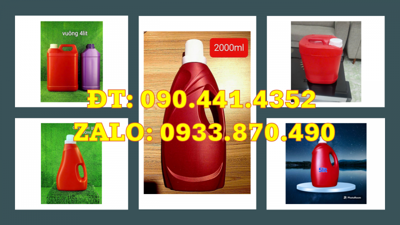 Can nhựa 5 lít đựng chất tẩy thông dụng, can nhựa 2 lít đựng chất thông cống 
