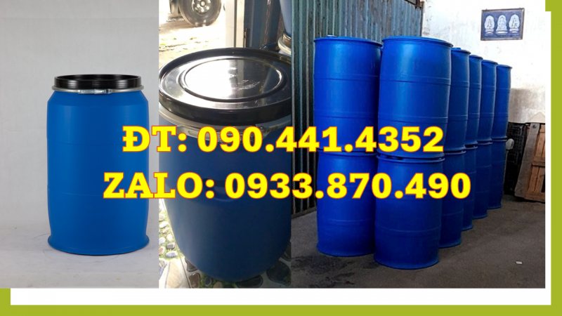 Báo giá thùng phuy sắt đựng bazơ, thùng sắt 220 lít làm thùng đốt rác