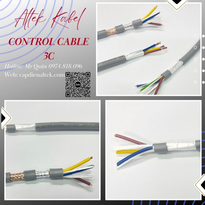Tổng kho cáp: Cáp điều khiển 3 lõi Altek Kabel
