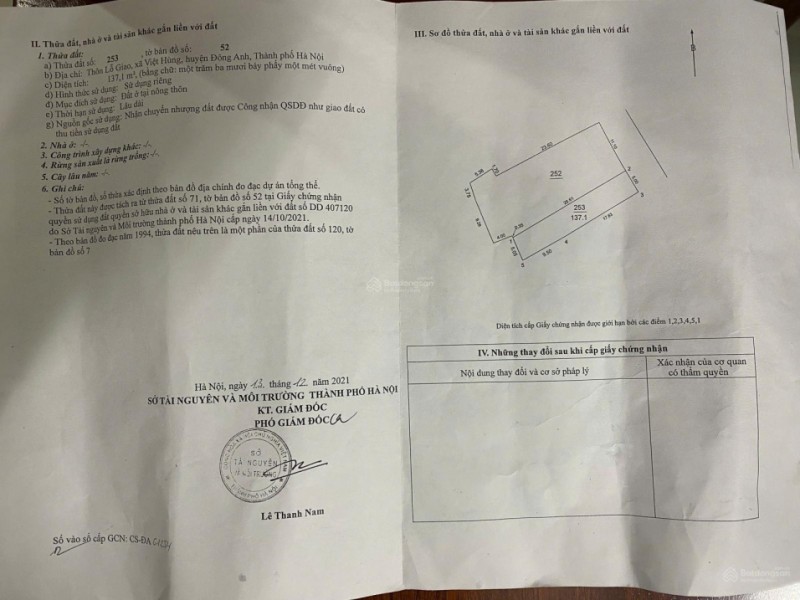 Bán 137.1m2 đất Lỗ Giao nằm trong lõi KĐT đa mục tiêu - 3 Ô tô tránh