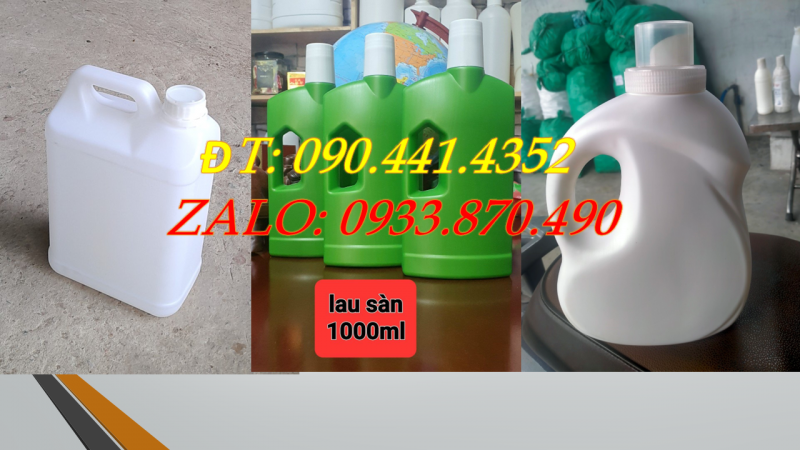 Can nhựa 2 lít đựng nước rửa tay, bình nhựa 1 lít đựng nước rửa bình sữa 