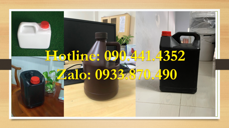 Can nhựa 2 lít đựng mật ong, can nhựa 5 lít đựng đường mía 