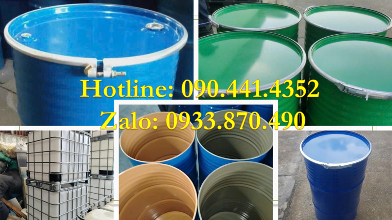 Thùng phuy sắt đựng chất dễ bốc cháy, thùng phuy sắt đựng nhiên liệu 