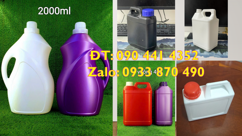 Can 1 lít tròn đựng tá dược, can nhựa 2 lít đựng hóa chất xét nghiệm 