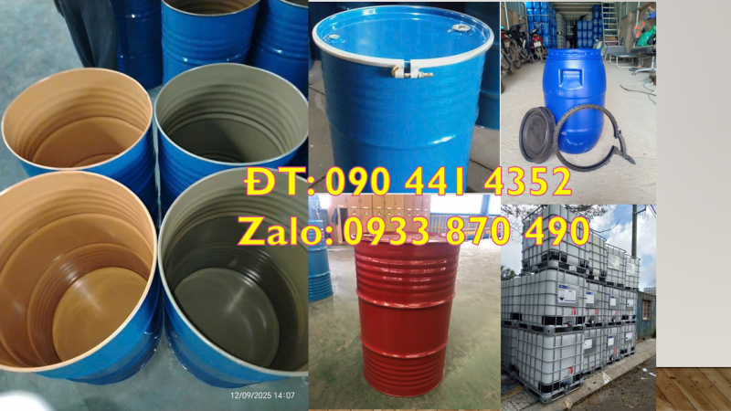 Thùng phuy sắt mua ở đâu? xưởng thùng phuy sắt 220 lít mới tại Củ Chi 