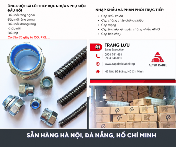 Ống ruột gà lõi thép phi 3/4 (ID 20 - OD 25) Hà Nội, Đà Nẵng, Sài Gòn
