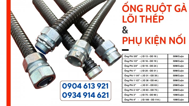 Phân phối ống ruột gà lõi thép và PG sắt 