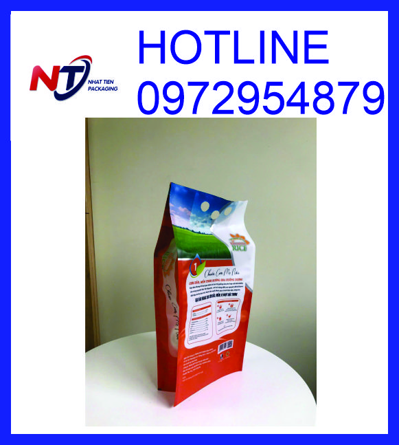 In túi đựng gạo 5kg giá rẻ, túi đựng gạo 5kg PA/PE