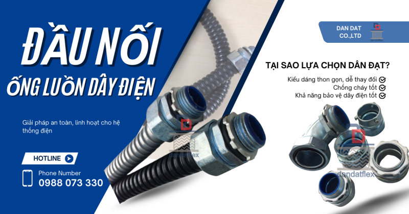 Đầu nối ống thép mềm luồn dây điện, Đầu nối ống ruột gà lõi thép bọc nhựa
