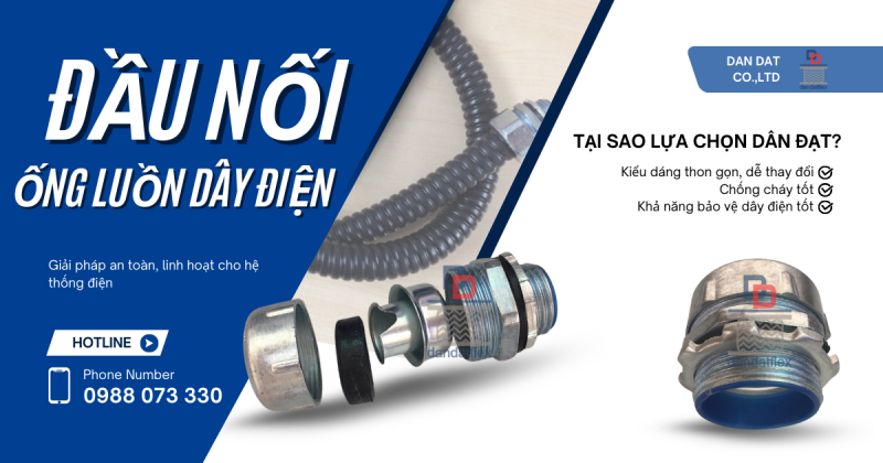 Đầu nối ống thép mềm luồn dây điện, Đầu nối ống ruột gà lõi thép bọc nhựa