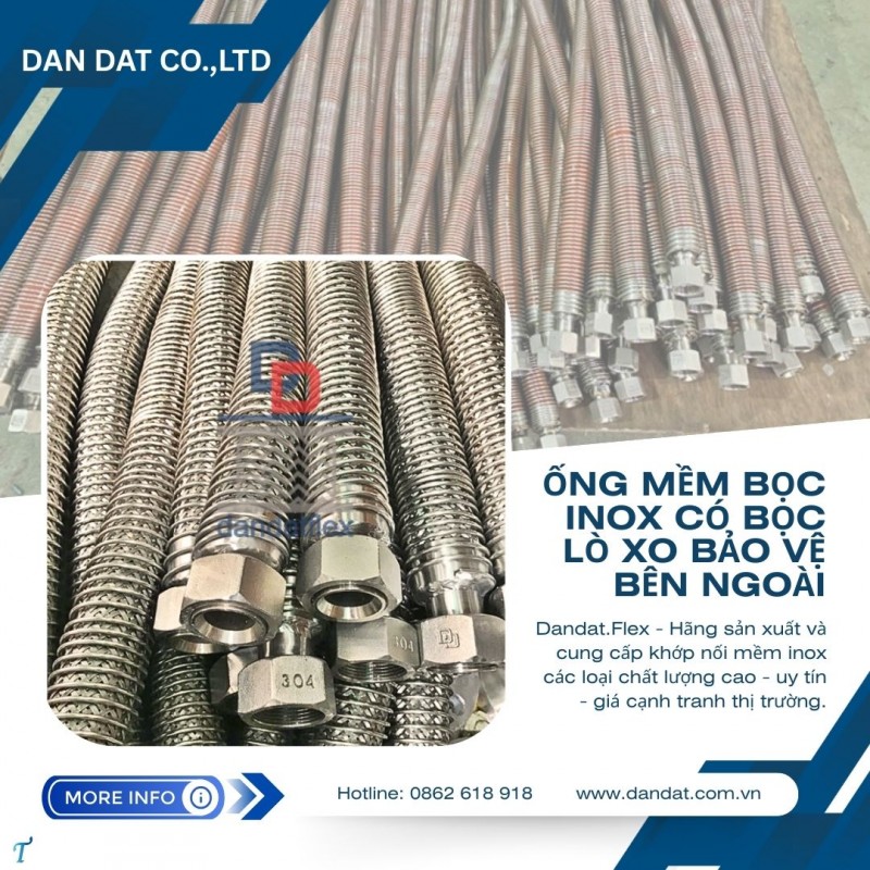 Khớp nối mềm nối ren, khớp nối ren công nghiệp, khớp nối mềm inox lắp ren