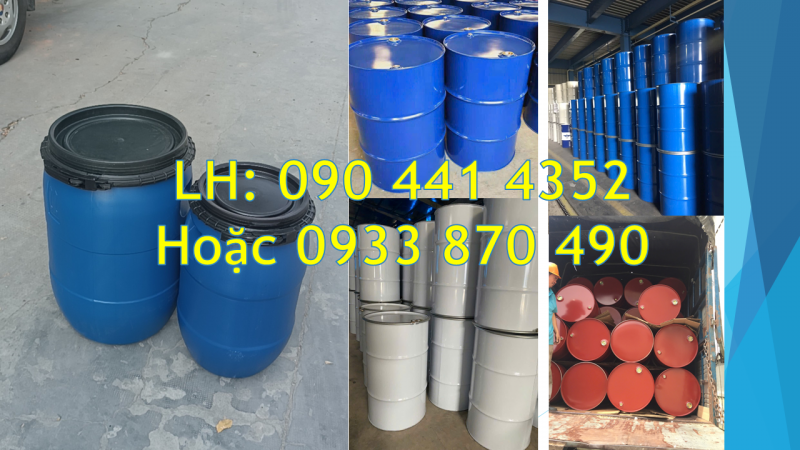Thùng phuy sắt đựng dầu mỏ, thùng phuy sắt cũ đựng axit tuổi thọ trên 3 năm 