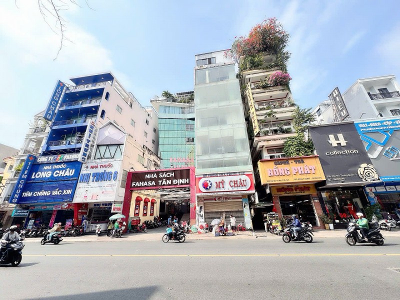 BÁN TÒA NHÀ 6 TẦNG MẶT TIỀN KD Đ.HAI BÀ TRƯNG, QUẬN 3- NGANG LỚN 5,5M*10M SH VUÔNG ĐẸP- VIEW TRỰC