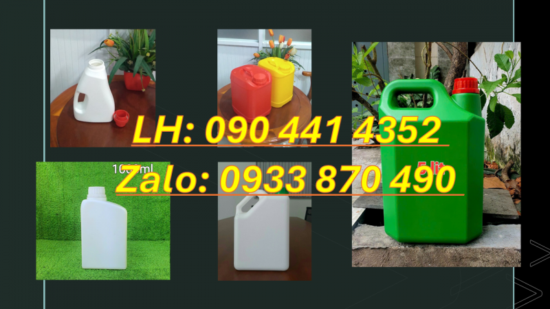 Ở đây sx can nhựa 1 lít đựng nhớt động cơ, can nhựa 0.5 lít đựng xăng sinh học 