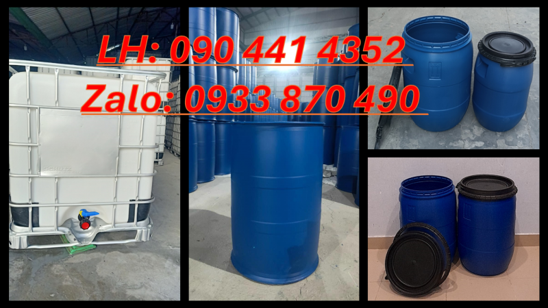 Tìm thùng phuy nhựa 2 đai, thùng phuy nhựa làm bè 220 lít giá tốt 