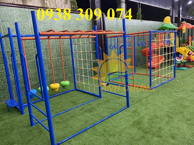 Thang leo dây trẻ em bằng sắt AD,thang leo vận động mầm non