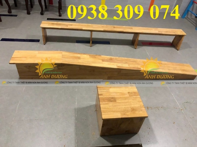 Băng ghế thể dục mầm non,ván trượt dốc mầm non,bục bậc sâu M