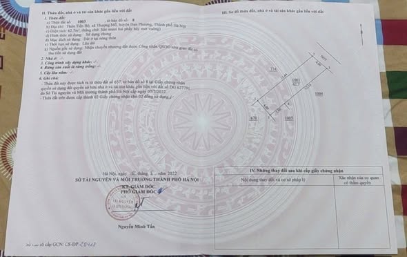 QUÁ ĐẸP 62.7M ĐẤT ĐƯỜNG THÔNG THƯỢNG MỖ - ĐAN PHƯỢNG