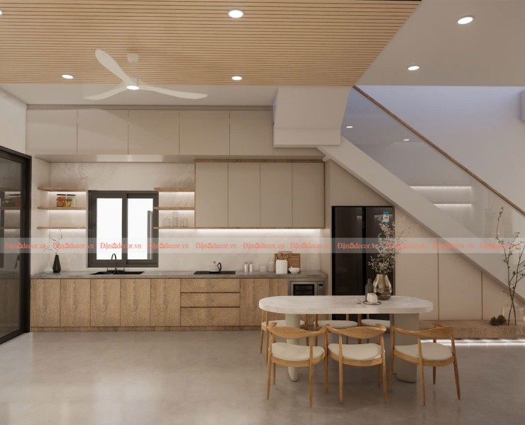 Thiết Kế Nhà Bếp Phong Cách Nhật Bản