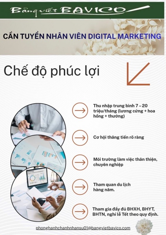 CÔNG TY TNHH THIẾT BỊ GIÁO DỤC BAVICO TÌM KIẾM NHÂN VIÊN DIGITAL MARKETING