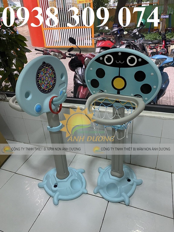 Cột bóng rổ mầm non, khung thành mầm non,xe trượt dốc trẻ em