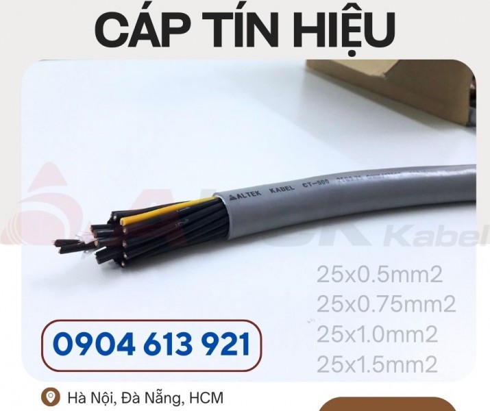 Cáp điều khiển 25x0.5/25x0.75/25x1.0/25x1.5 Altek Kabel - nhập khẩu trực tiếp