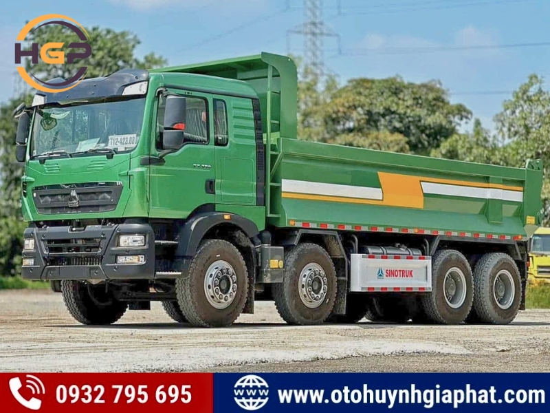 Xe tải ben Howo TX350 4 chân thùng U đúc giá tốt 2026 