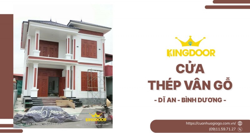 Cửa Thép Vân Gỗ Tại Dĩ An, Bình Dương | Bền Đẹp, Giá Tốt