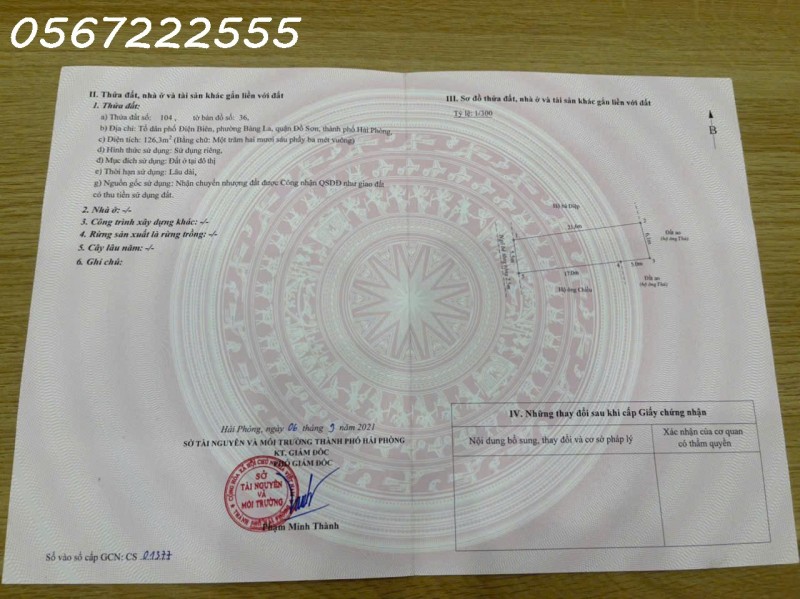 Bán đất Bàng La, Đồ Sơn sát chợ - Diện tích 126m2 nở hậu - ZALO 0567 222 555