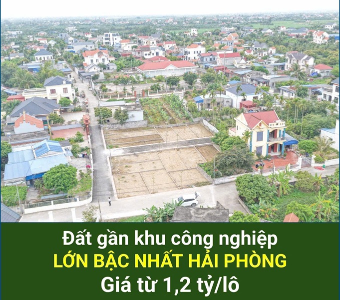 HOT ĐẤT ĐẸP- GIÁ TỐT BÁN NHANH Đất Nền Khu Công Nghiệp Tràng Duệ 3 chỉ hơn 1,2 Tỷ/lô Sổ đỏ trọn đời