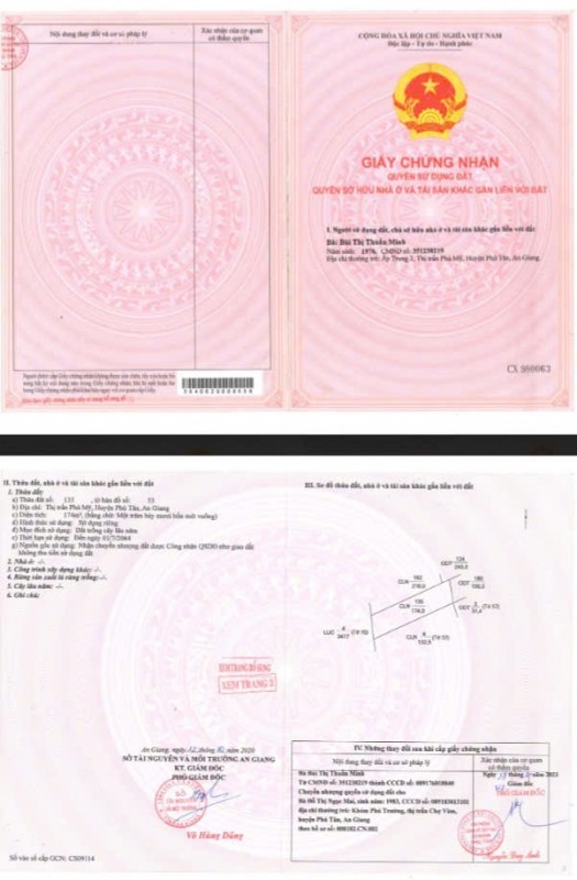 Ngân hàng BIDV thanh lý tài sản hiện trạng là Quán café White House, Phú Tân, An Giang