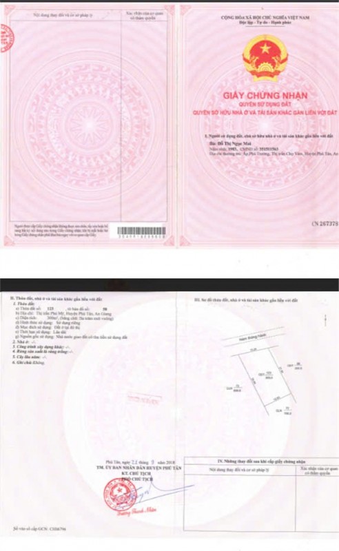 Ngân hàng BIDV thanh lý tài sản hiện trạng là Quán café White House, Phú Tân, An Giang