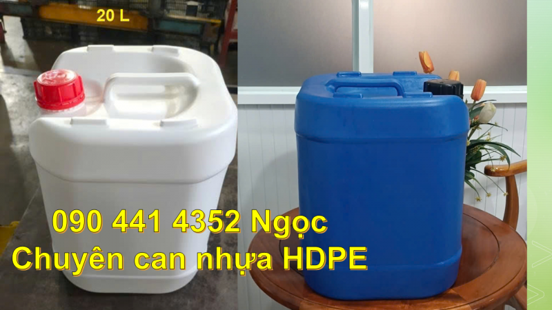 SX can nhựa 25 lít đựng kiềm, can nhựa 20 lít trắng, can nhựa 25 lít hóa chất vuông xanh 