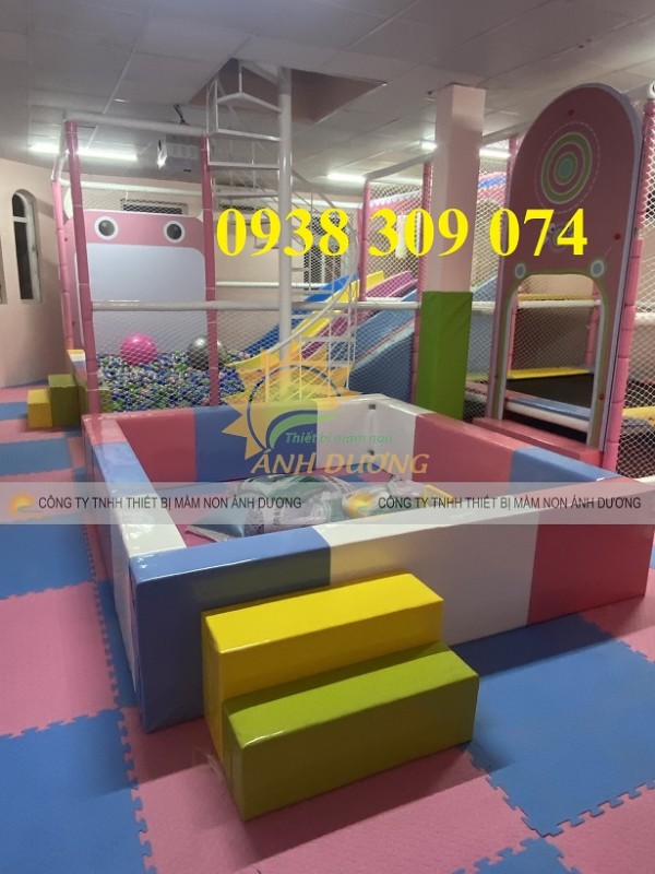 Khung nhà bóng mút xốp, khung quây nhà banh, nhà banh mini