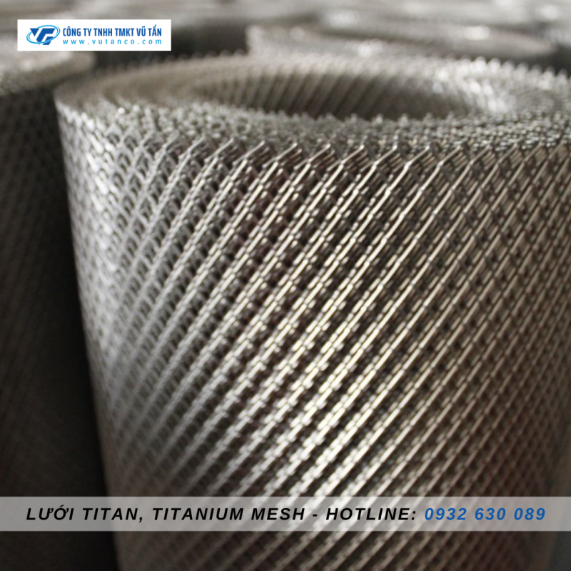 Lưới titan nguyên chất hàng có sẵn - titanium mesh - Vũ Tấn titanium