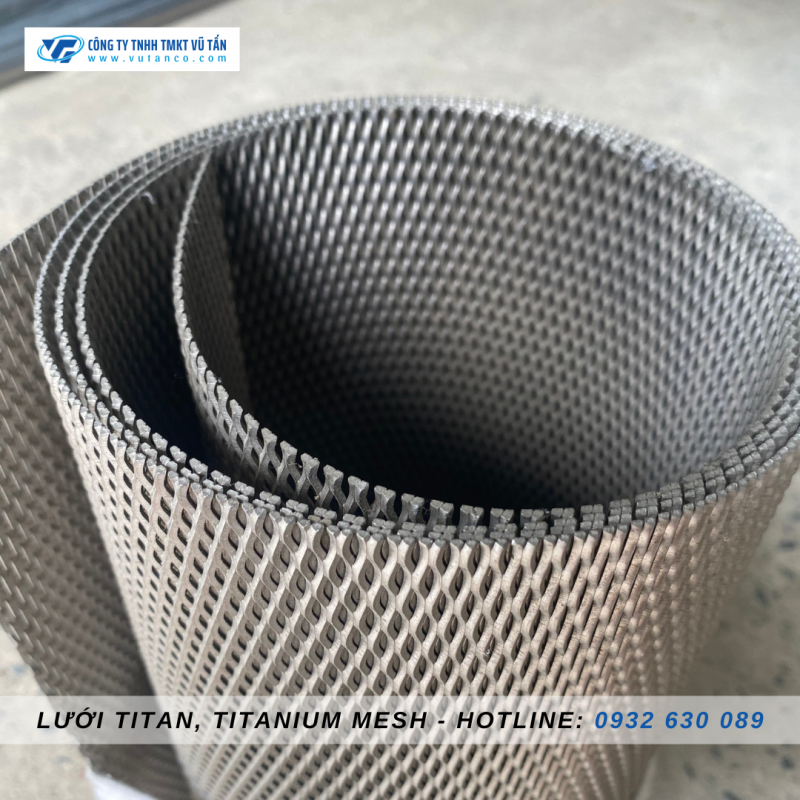 Lưới titan nguyên chất hàng có sẵn - titanium mesh - Vũ Tấn titanium