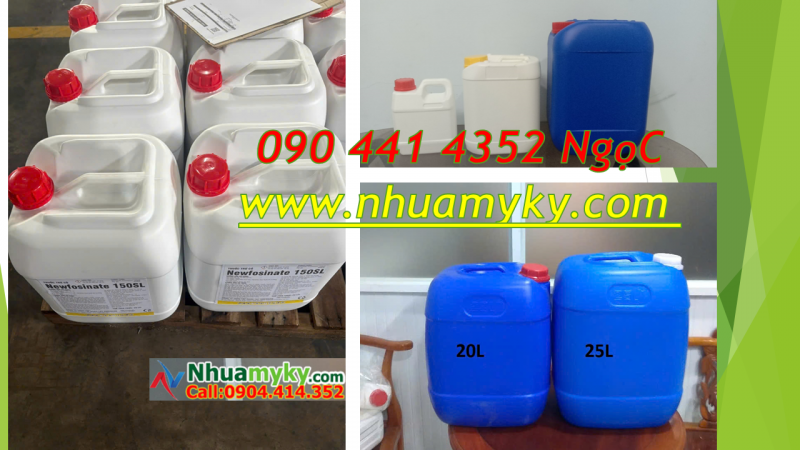 Bán can nhựa chứa 25 lít thành phần hóa học, can nhựa 20 lít đựng cồn công nghiệp 