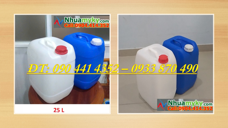 Can nhựa 10 lít giá bao nhiêu, giá can nhựa 20 lít, can nhựa 25 lít đựng hóa chất 