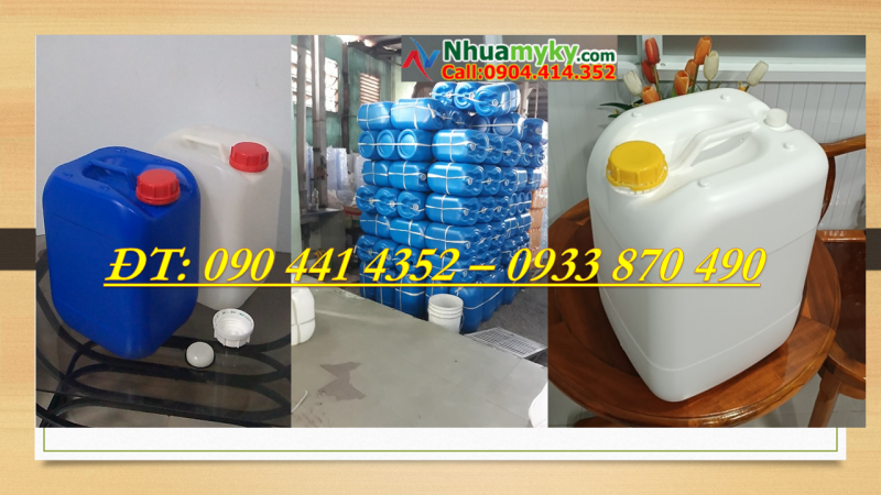 Can nhựa 10 lít giá bao nhiêu, giá can nhựa 20 lít, can nhựa 25 lít đựng hóa chất 