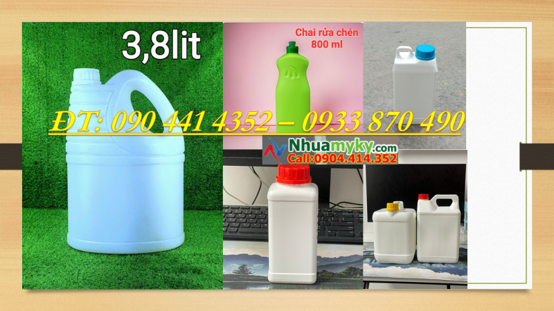 Cung cấp can nhựa 500ml giá tận xưởng Long An, can nhựa 1 lít đựng thuốc trừ sâu 