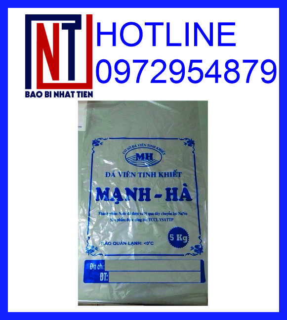 Cung cấp túi PE có in đựng nước đá, đá viên, đá bi