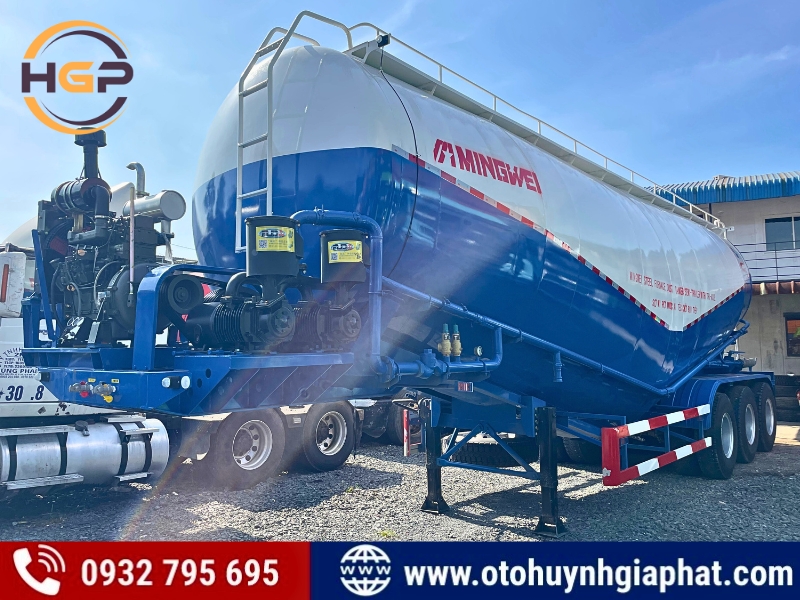 Bán mooc bồn xi téc MINGWEI chở xi măng rời 52 khối