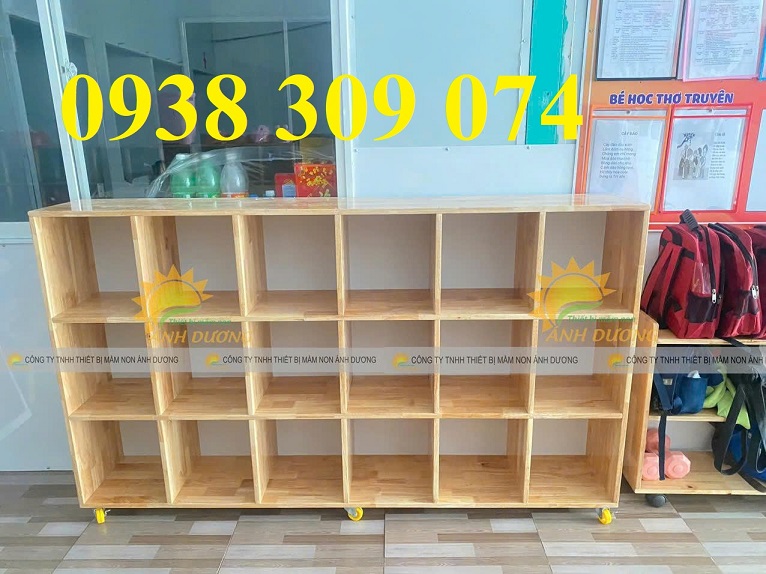 Tủ balo mầm non mẫu giáo, tủ đựng cặp dép mẫu giáo
