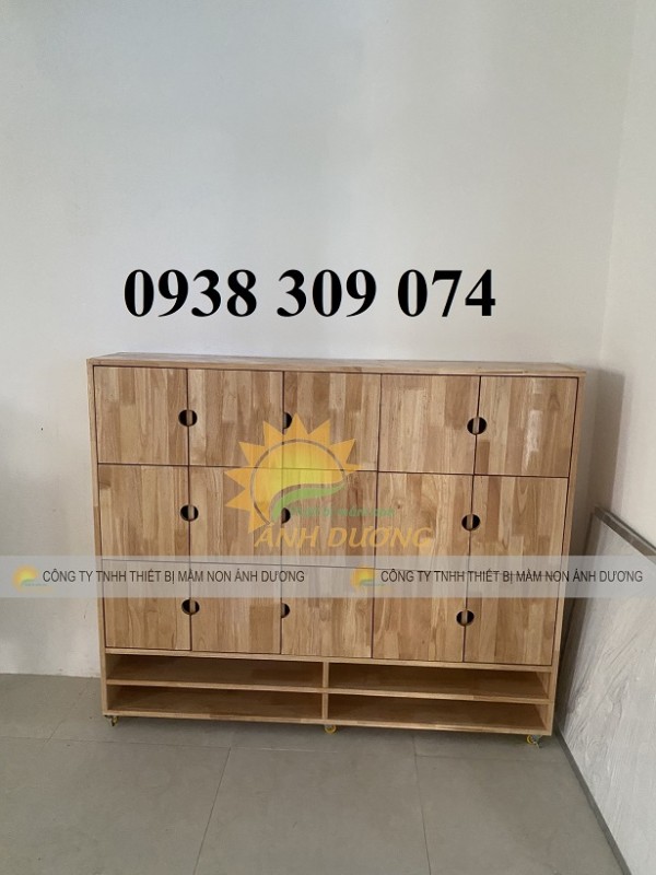 Tủ balo mầm non mẫu giáo, tủ đựng cặp dép mẫu giáo