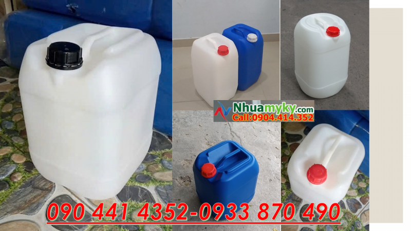 SX can nhựa 10 lít vuông có kiểm định ATTP, can đựng xăng dầu 20 lít vuông