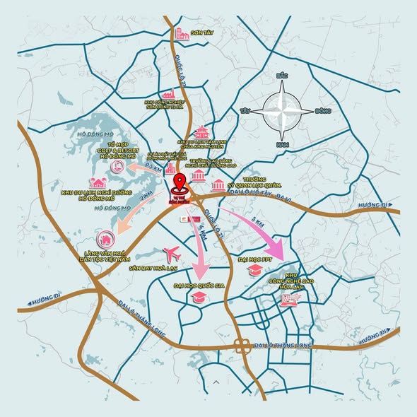 Lô đất 120.1m2 full thổ tại Đồng Trạng, Hòa Lạc mặt tiền 9,25m. Đường thông ôtô tránh. Chỉ