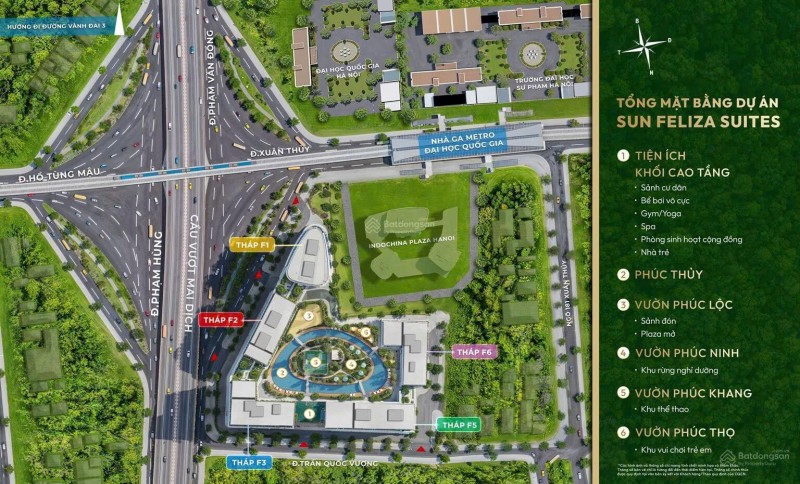 Bán gấp căn hộ chung cư 80.7 m2 Tòa F2 - Sun Feliza Suites, Cầu Giấy - Vị trí kim cương