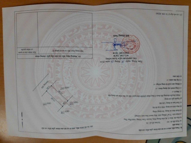 ĐẤT ĐẸP- GIÁ TỐT CHÍNH CHỦ CẦN BÁN NHANH LÔ ĐẤT TIỀM NĂNG TẠI Huyện Tam Nông, Phú Thọ